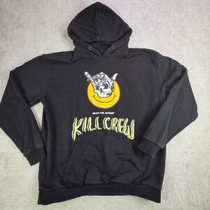 Kill Crew "Porrada" Series Enjoy The Journey Skull Hoodie Men's Medium M‎ Black